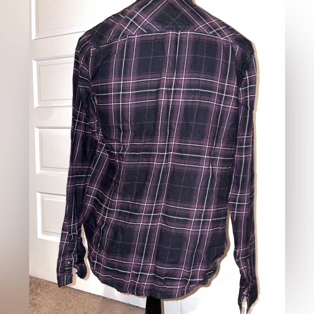 Paige Flannel Button Down Small - image 2